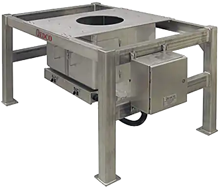 dispense milk powder from bulk bags into a processing suite,